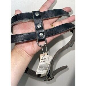 New Vintage Genuine Leather Dog Harness No-Pull  Vest USA Made Medium Size 24